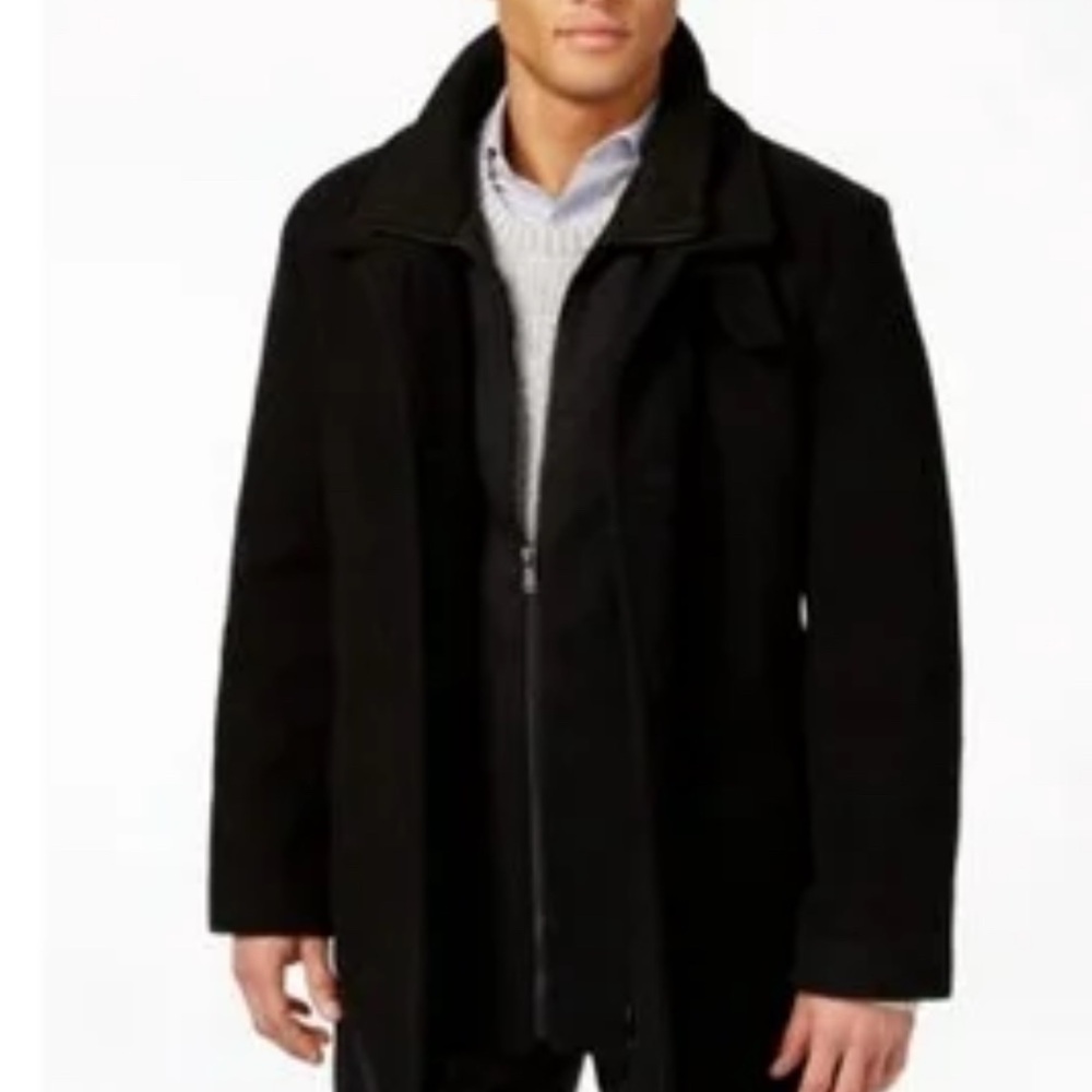 Calvin Klein Mens Black Formal Professional Overcoat Coat Size M - NWT